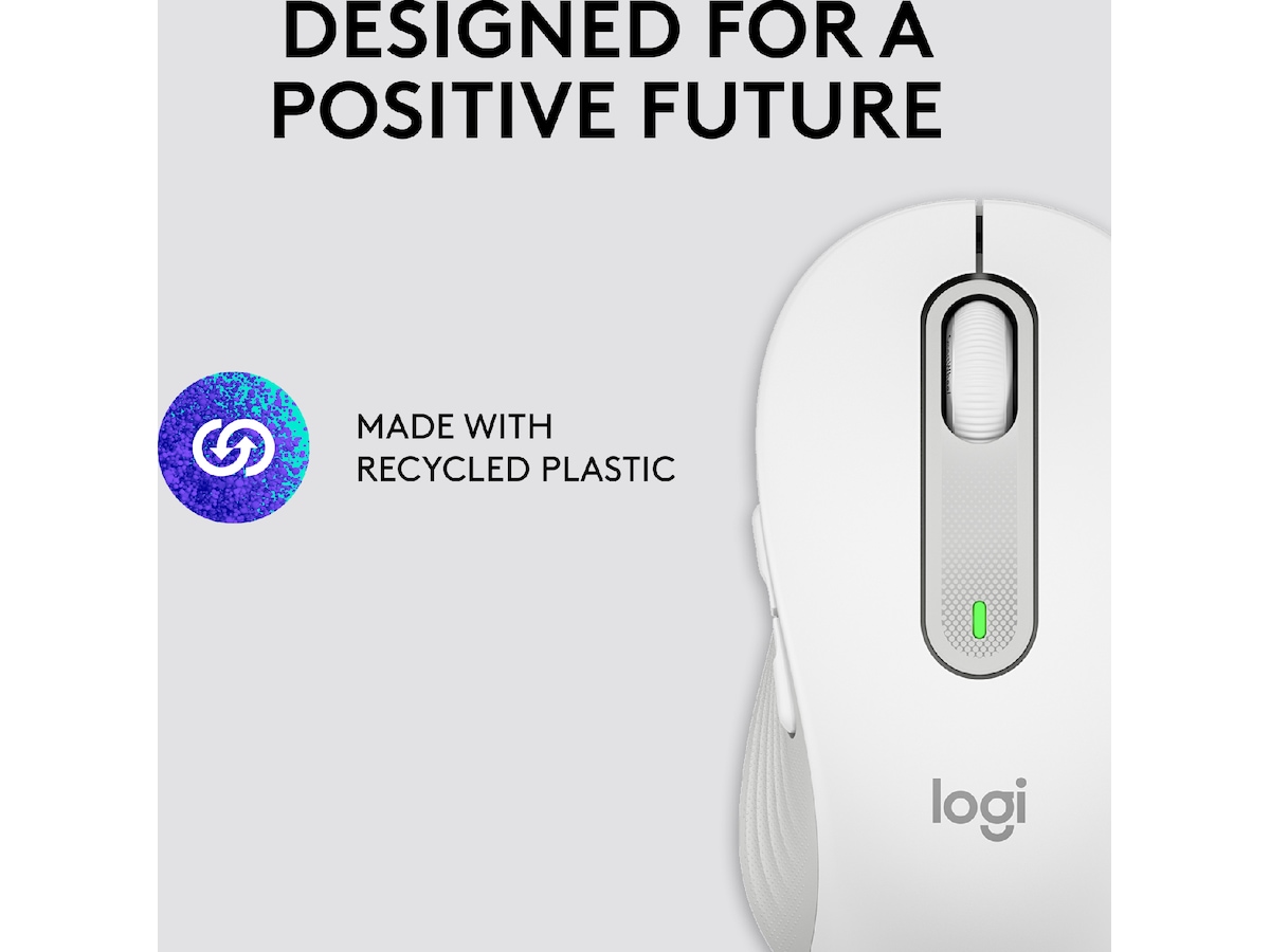 Logitech Signature M650 Large trådlös mus Offwhite Mus