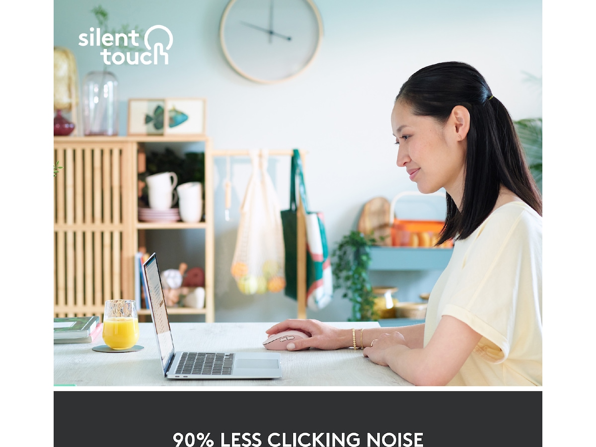 Logitech Signature M650 Large trådlös mus Rosa Mus