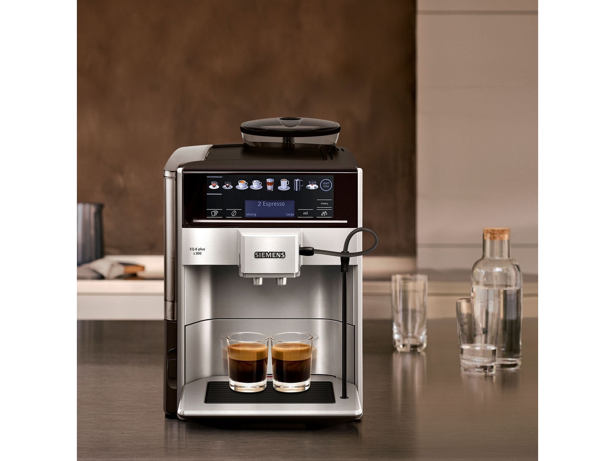 Siemens TE653M11RW EQ6 plus Espressomaskin (svart) -B-Grade Demo hem & hushåll