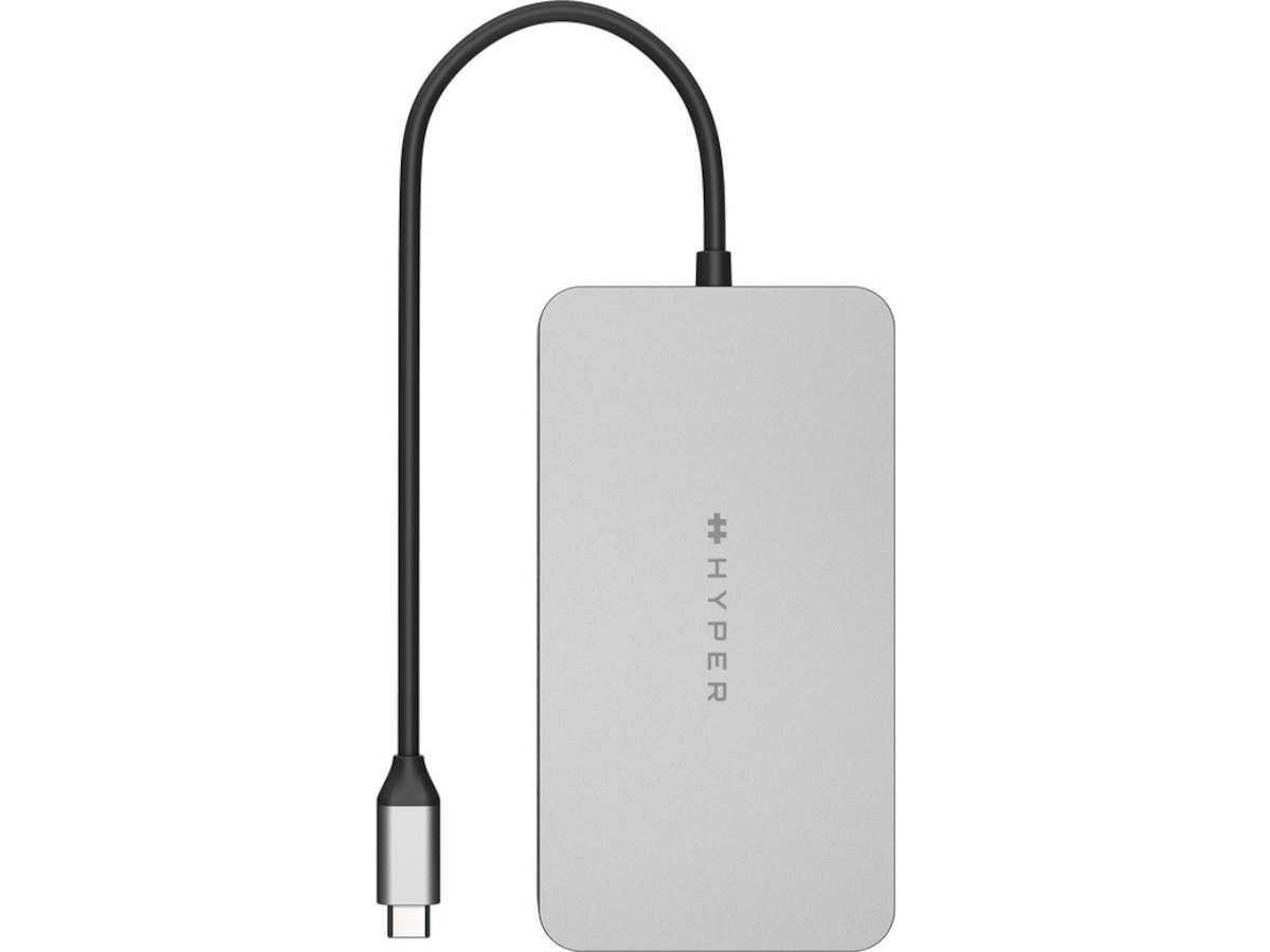 HyperDrive Dual HDMI 10-i-1 USB-C Hub (grå) Dockningsstation och USB-hub