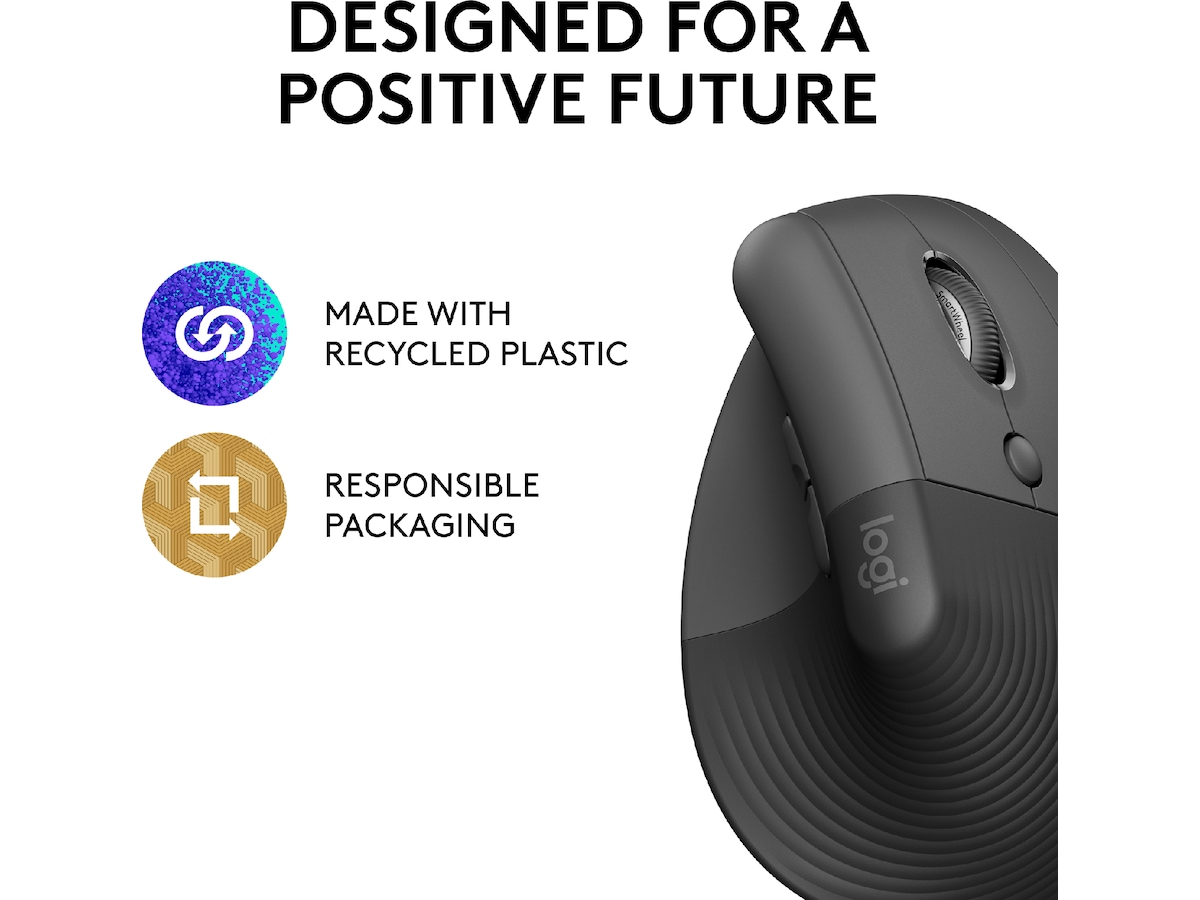 Logitech Lift Vertikal mus (graphite) Mus