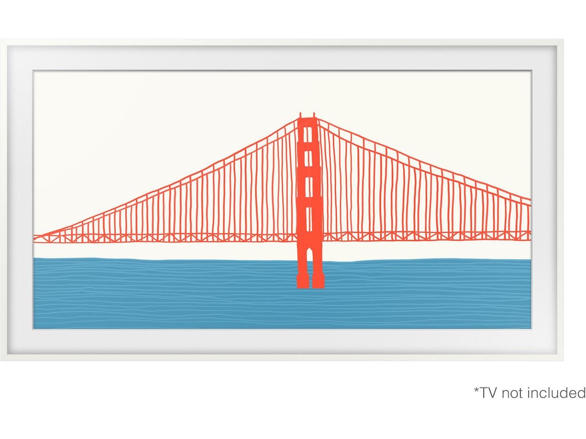 Samsung 85" ram till The Frame (2021-2024, vit) TV-ram & tillbehör