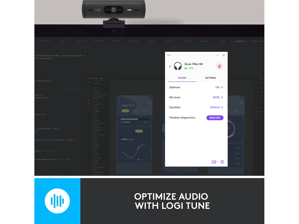 Logitech Zone Vibe 100 trådlös headset (grafit) Hörlurar