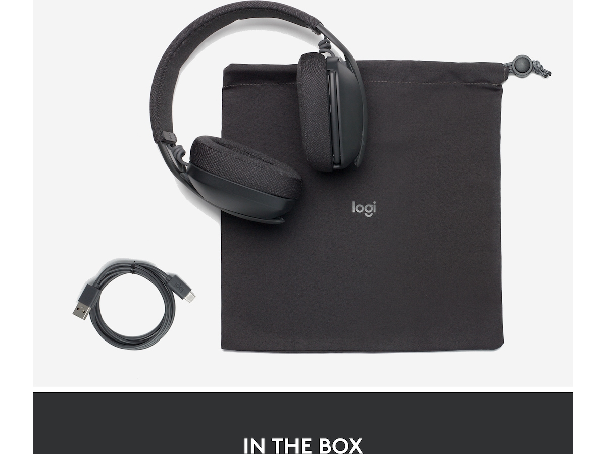 Logitech Zone Vibe 100 trådlös headset (grafit) Hörlurar