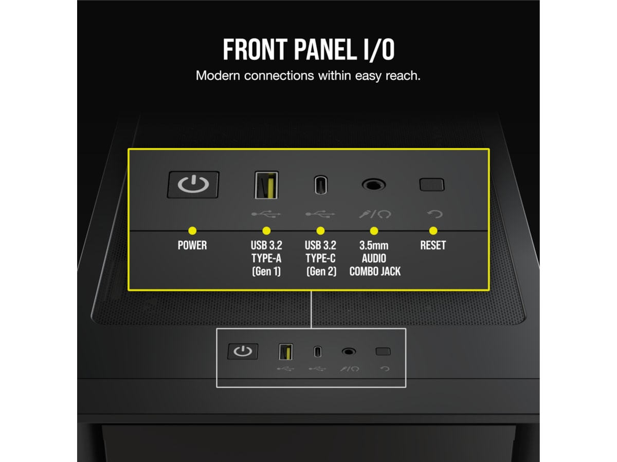 Corsair iCUE 4000D RGB Airflow Mid-Tower (svart) Midi tower