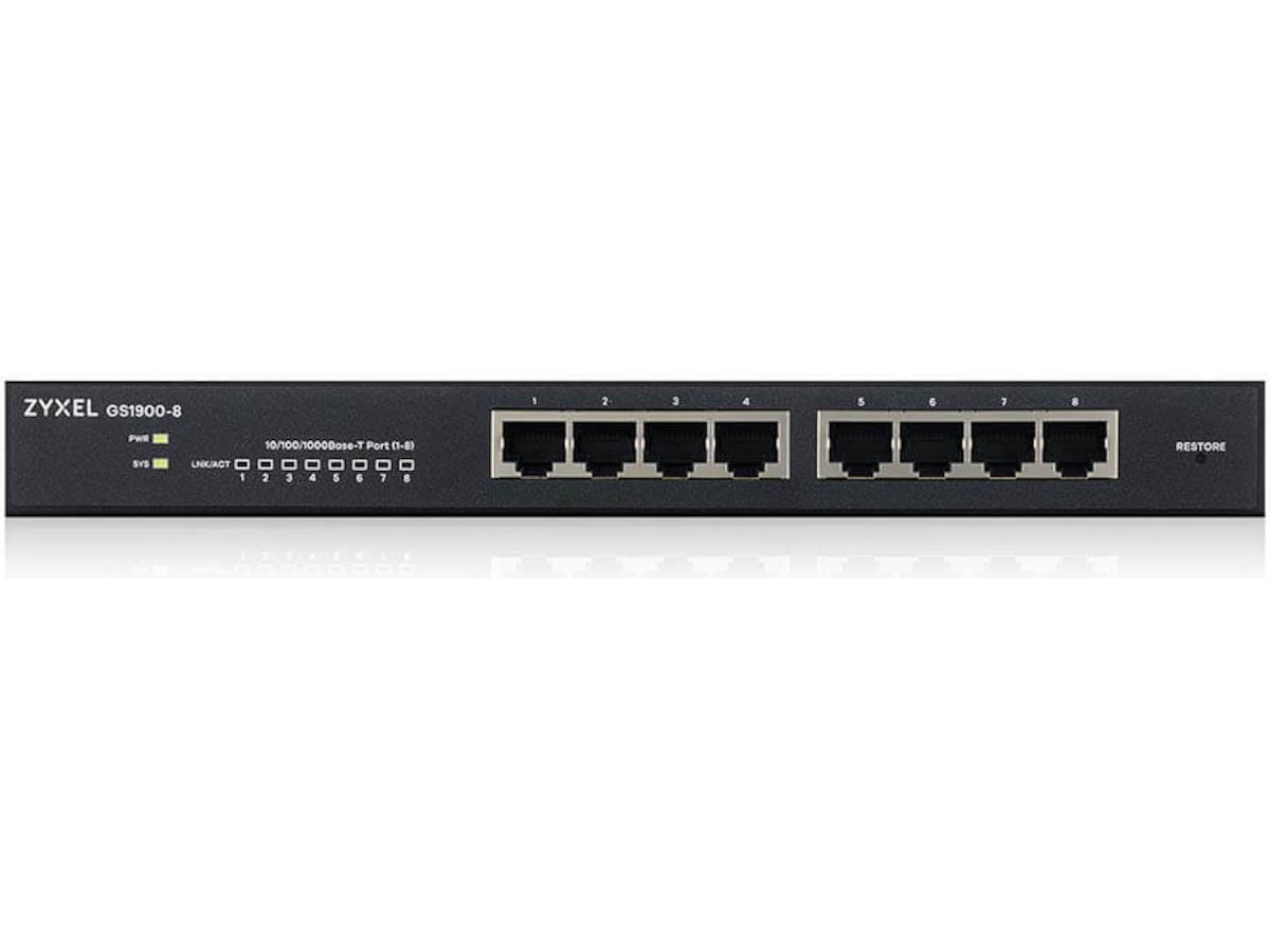 Zyxel GS1900-8, 8 port GbE L2 Switch Switchar