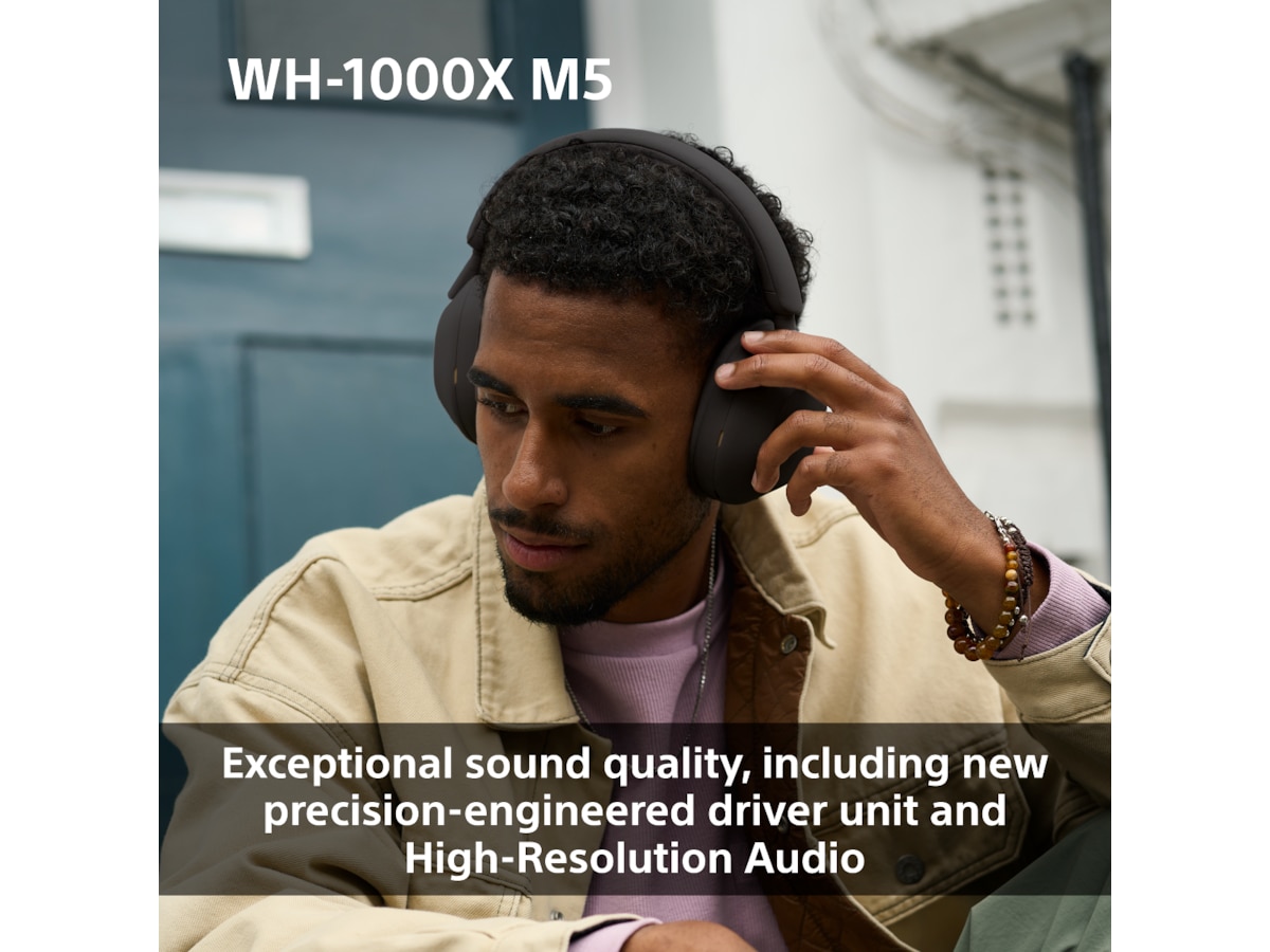 Sony WH-1000XM5 trådlösa hörlurar, Over-Ear (blå) Hörlurar