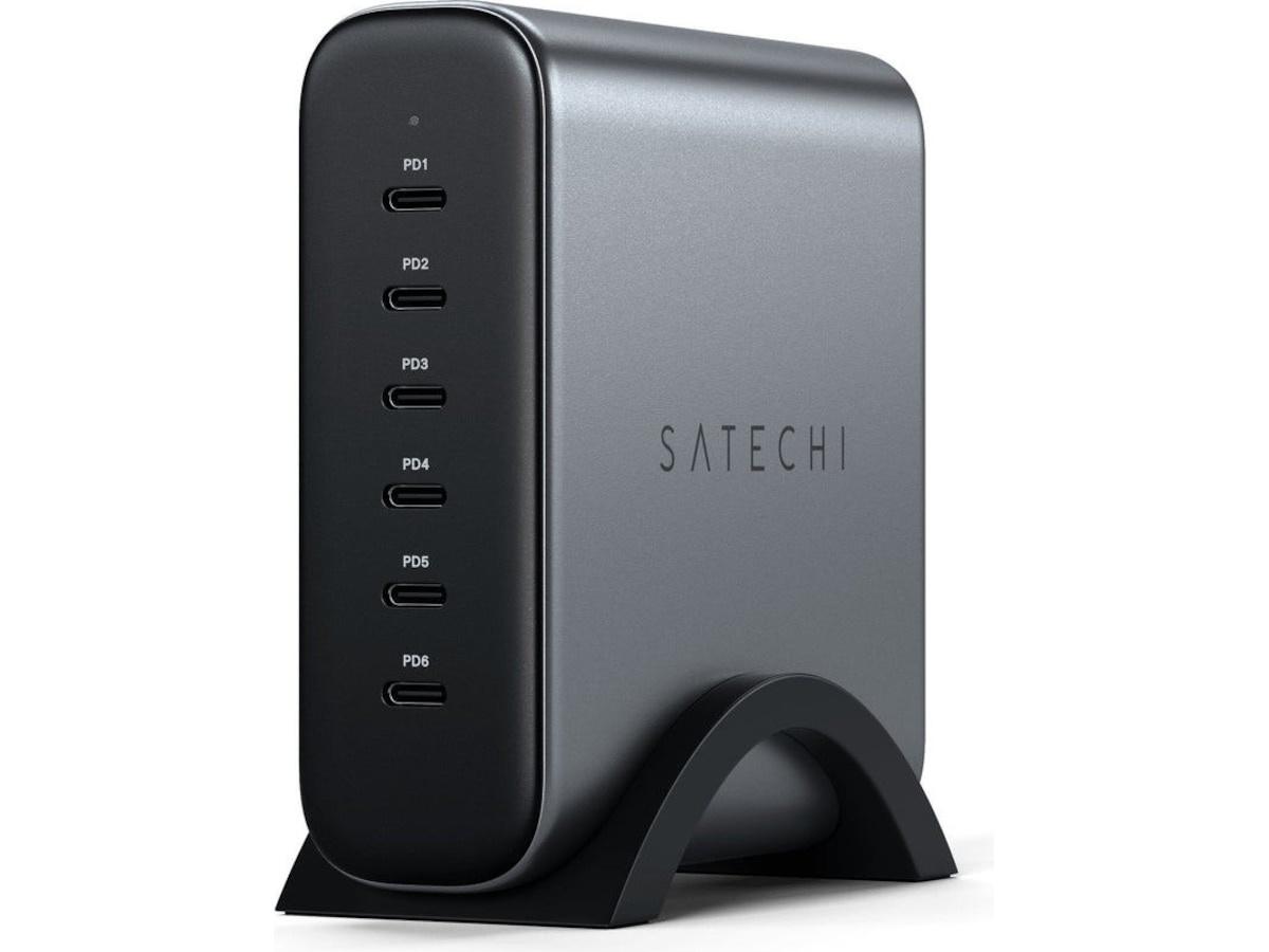 Satechi GaN 6Port 200W Laddstation (space gray) Mobilladdare