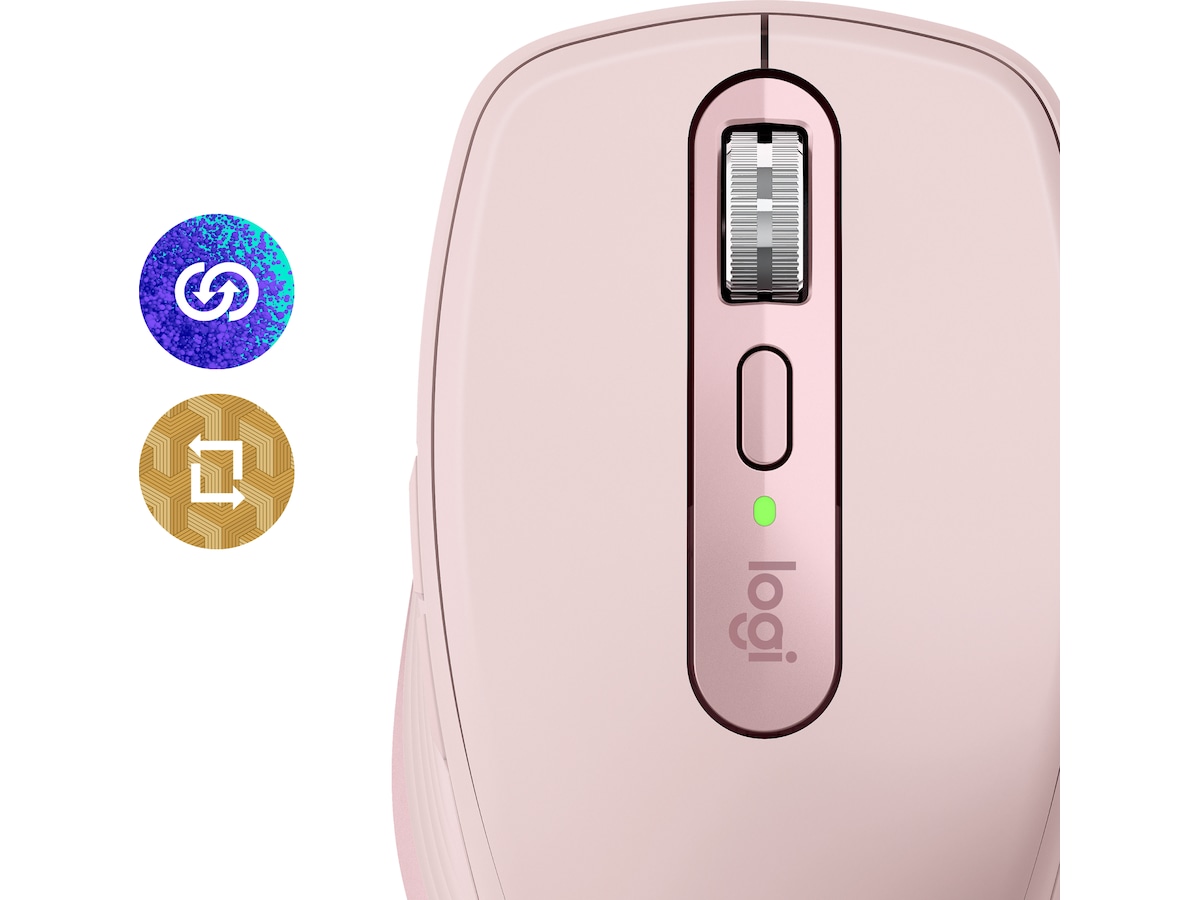 Logitech MX Anywhere 3S trådlös mus (rosa) Mus