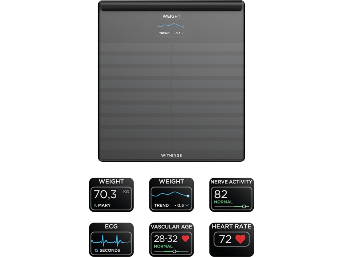 Withings Body Scan smart badvåg (svart) Personvågar