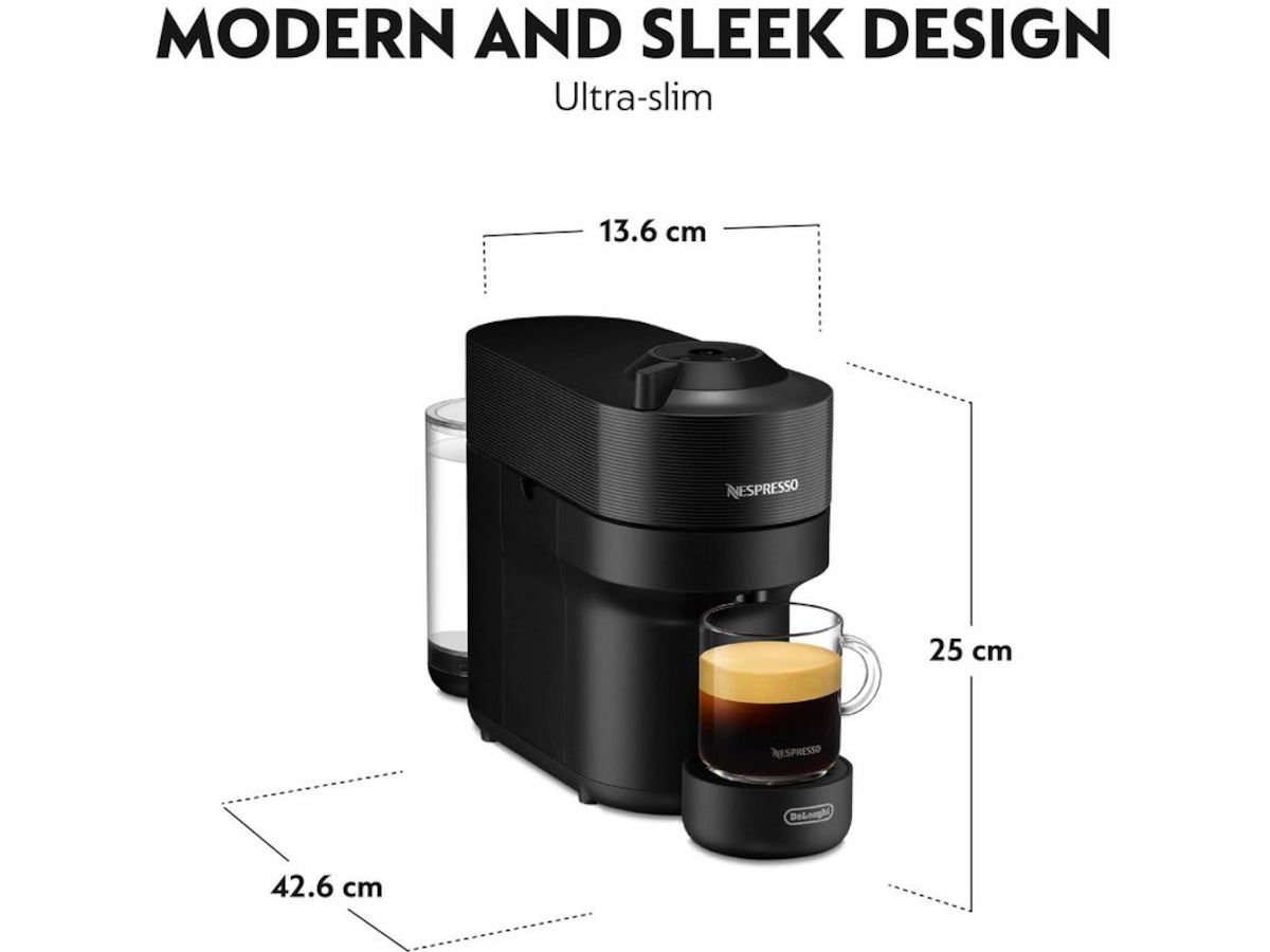 Nespresso Vertuo Pop By Delonghi kapselmaskin ENV90.B (svart) -B-Grade Demo hem & hushåll
