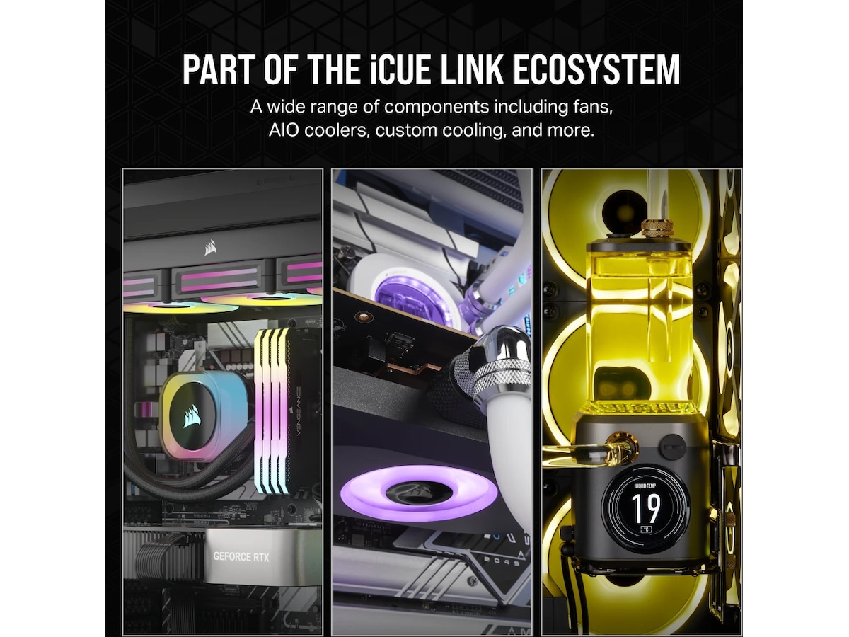 Corsair iCUE LINK QX120 RGB 120mm Fläkt (svart) Fläkt