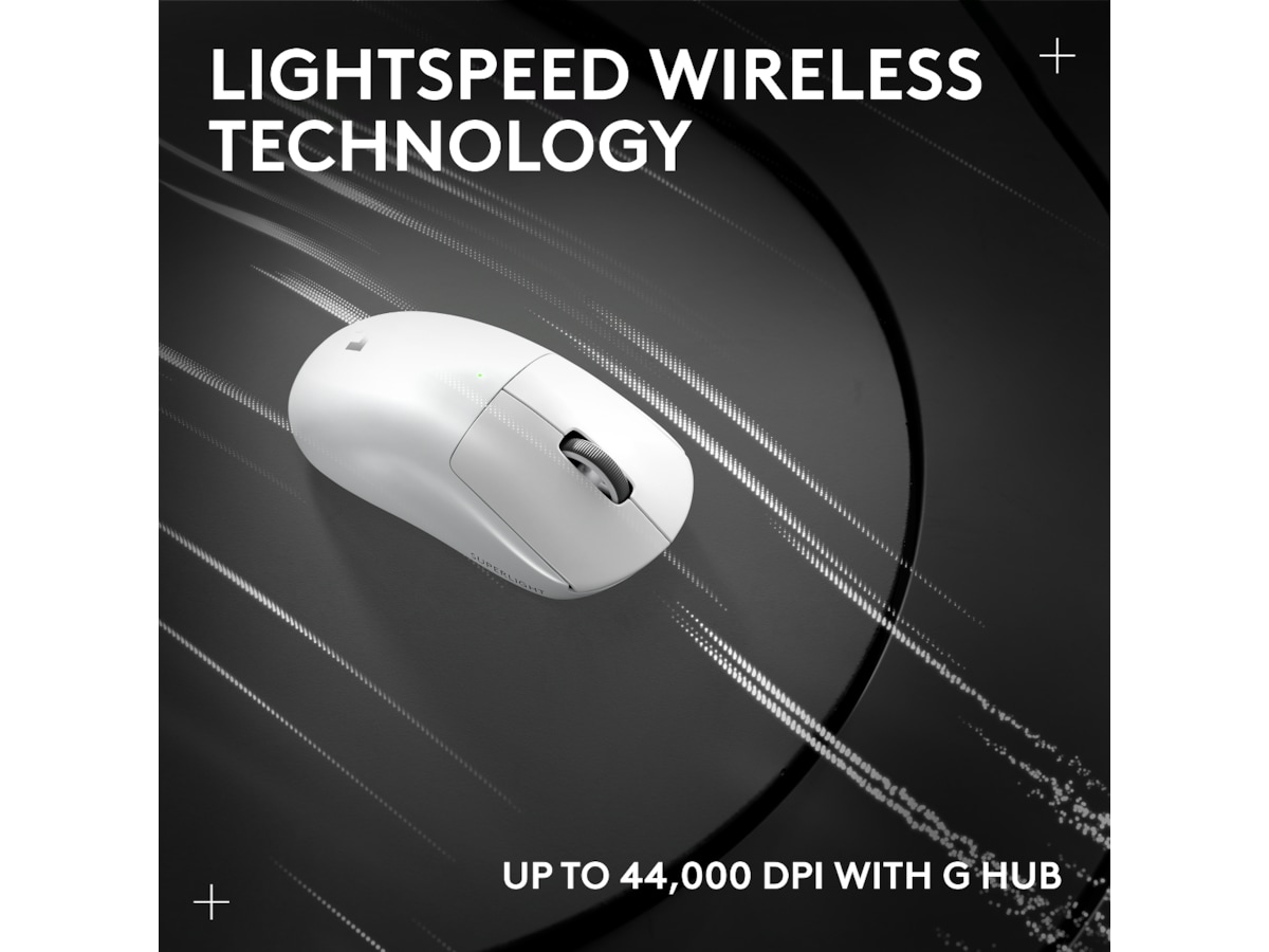 Logitech G Pro X Superlight 2 Lightspeed Trådlös Gamingmus (vit) Gamingmus