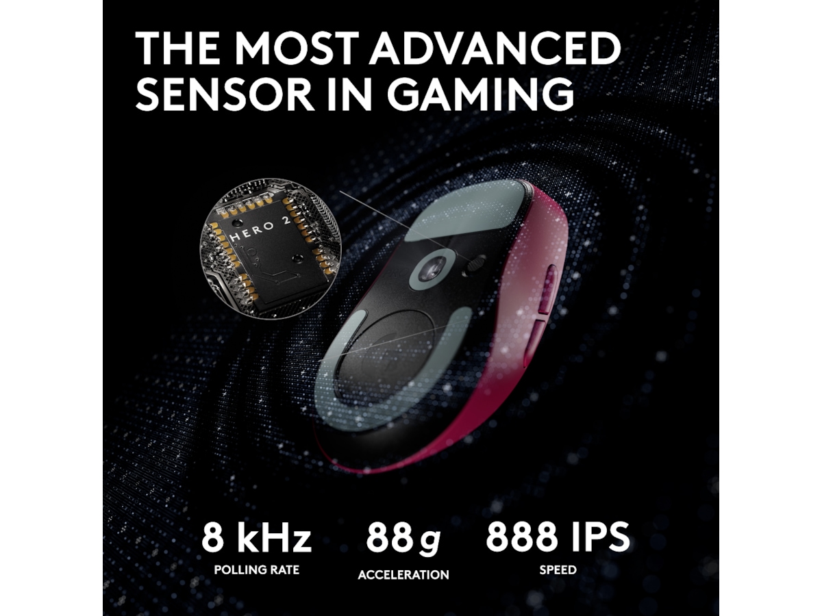 Logitech G Pro X Superlight 2 Lightspeed Trådlös Gamingmus (Magenta) Gamingmus