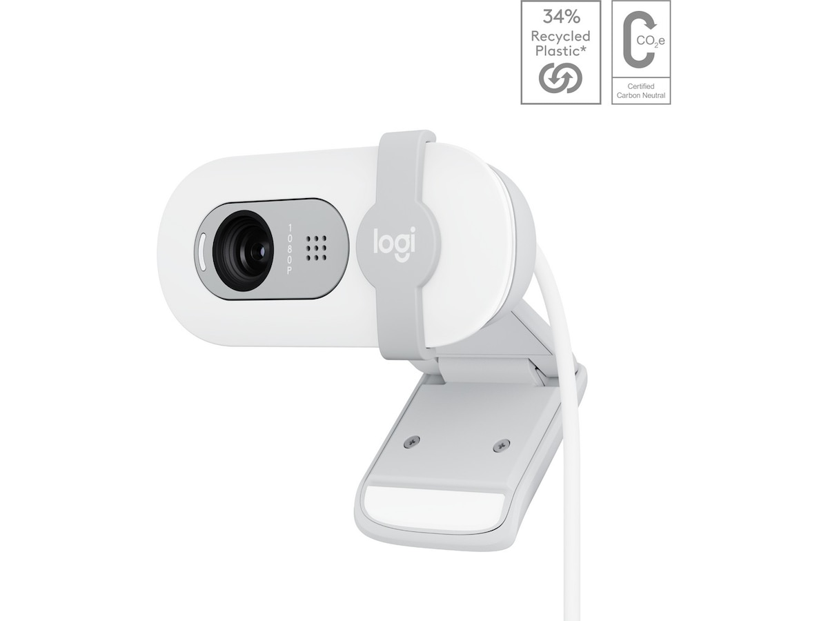 Logitech Brio 100 Full HD webbkamera (off-white) Webbkamera