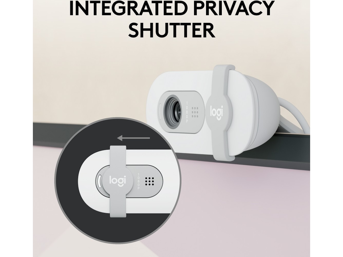Logitech Brio 100 Full HD webbkamera (off-white) Webbkamera