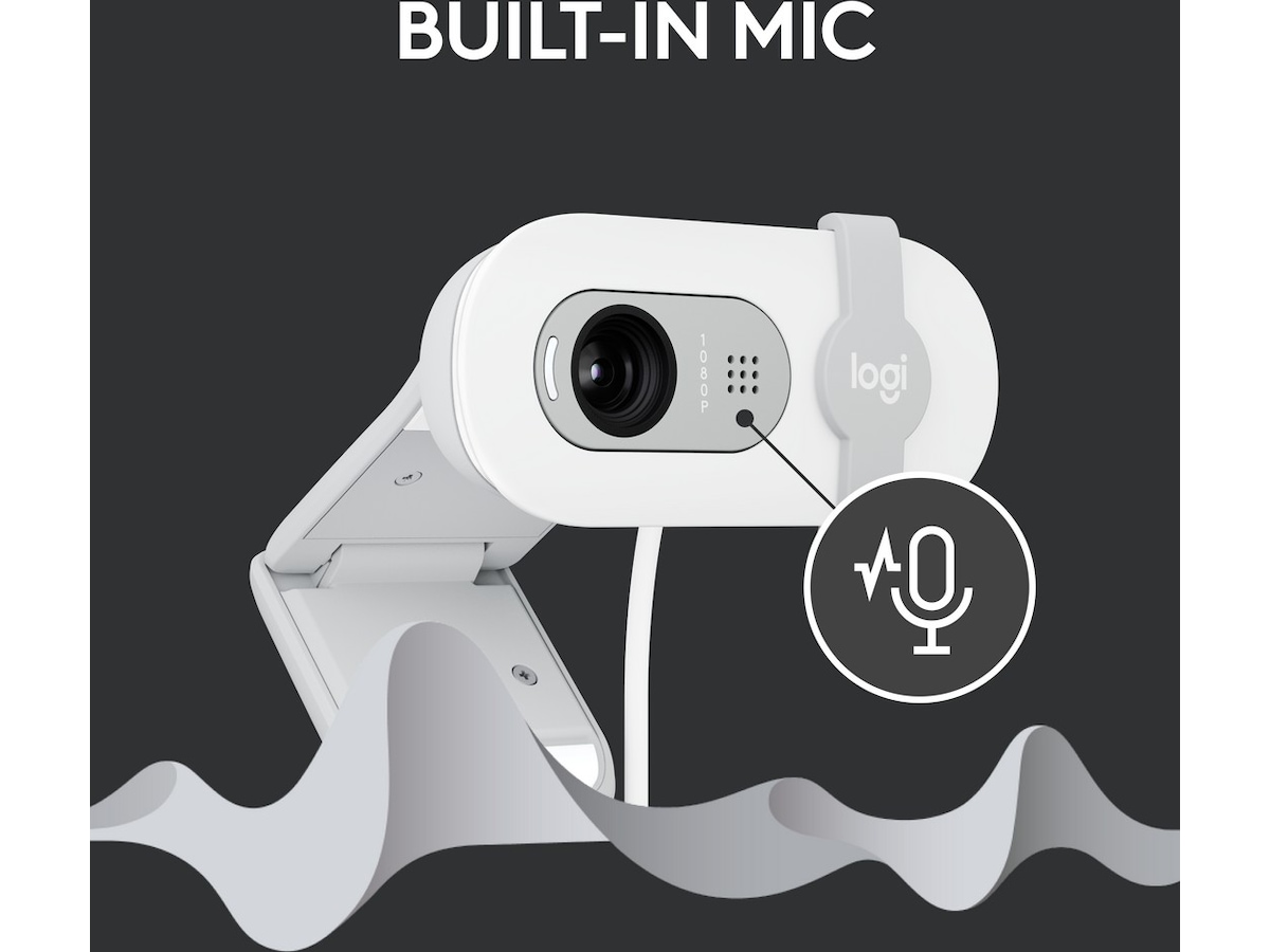 Logitech Brio 100 Full HD webbkamera (off-white) Webbkamera