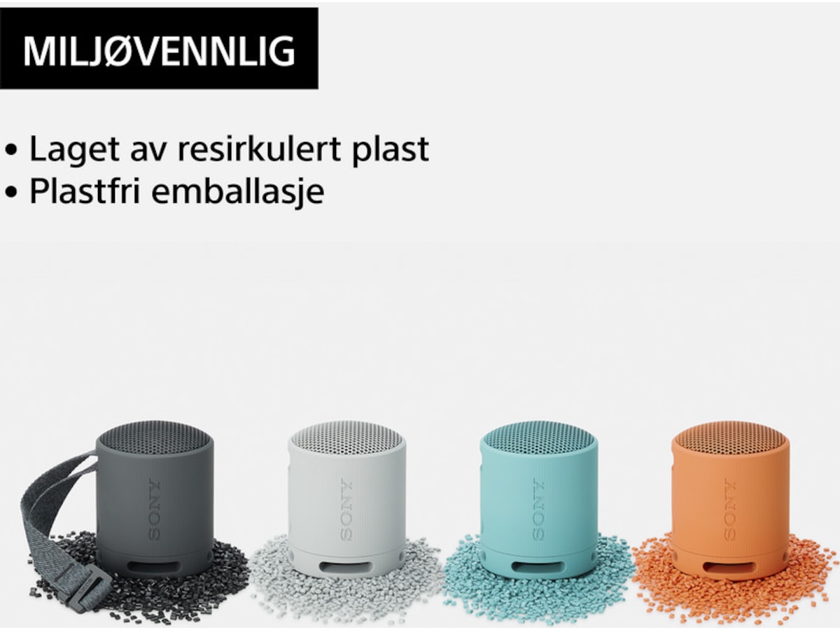 Sony SRS-XB100 trådlös bluetooth-högtalare (grå) Trådlös / Bluetooth högtalare