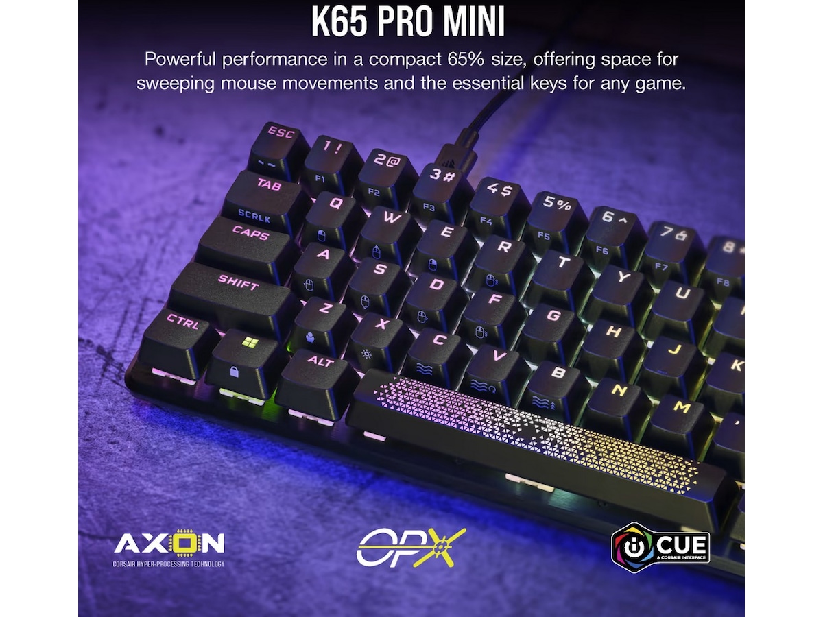 Corsair K65 Pro Mini Gamingtangentbord (svart) Gamingtangentbord