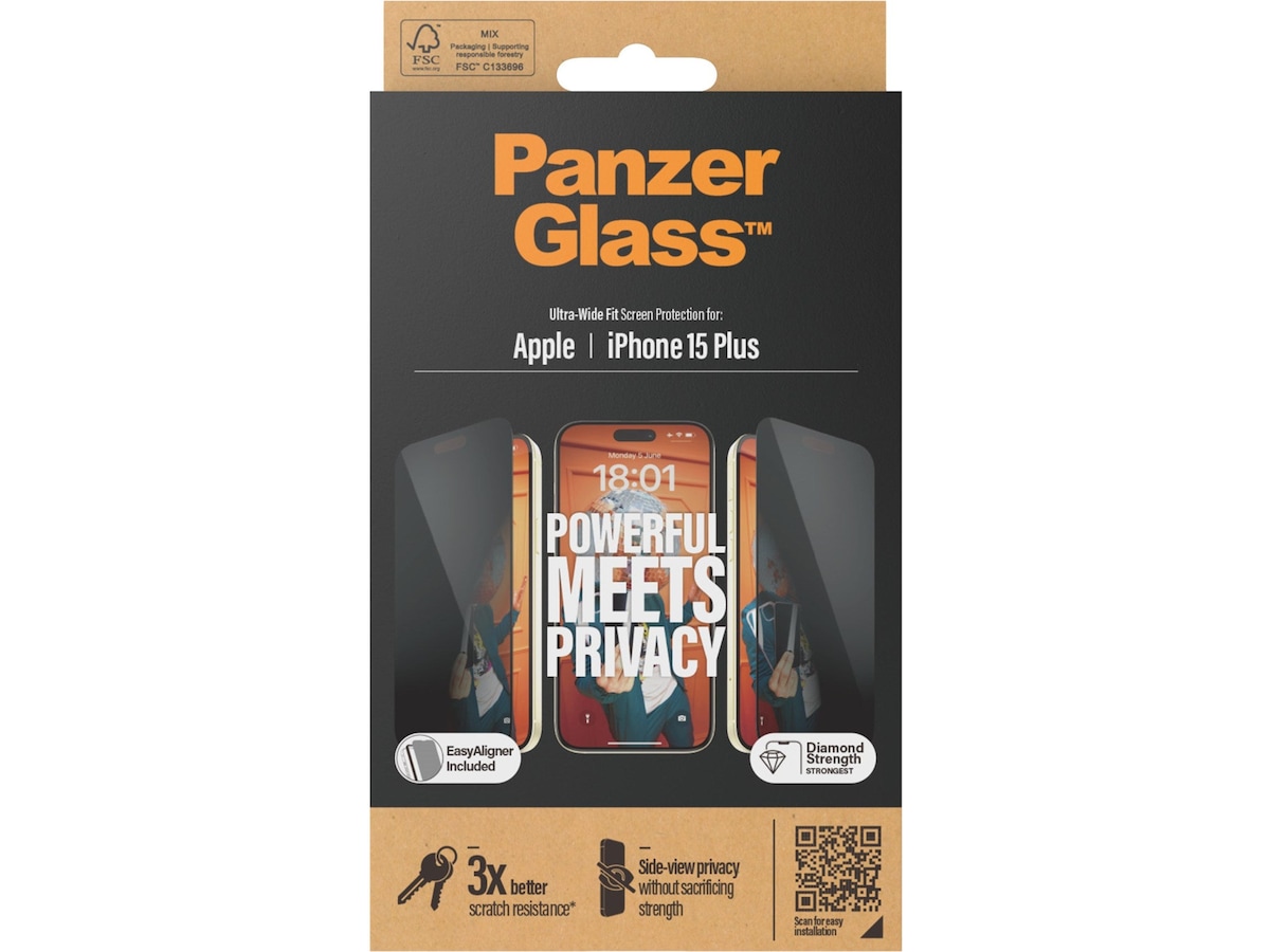 Panzerglass iPhone 15 Plus Privacy Skärmskydd Skärmskydd mobiltelefon