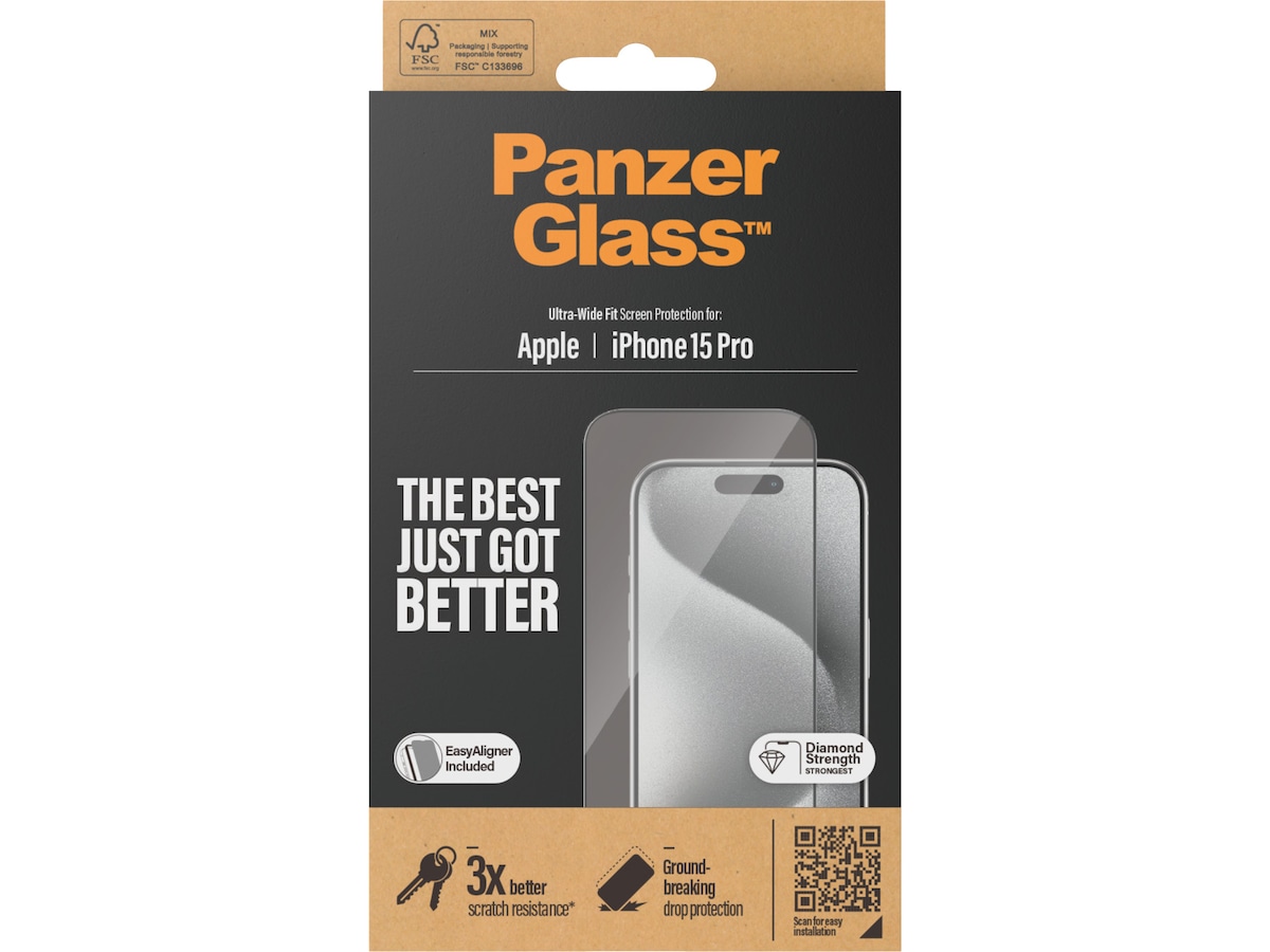 PanzerGlass iPhone 15 Pro Skärmskydd Skärmskydd mobiltelefon