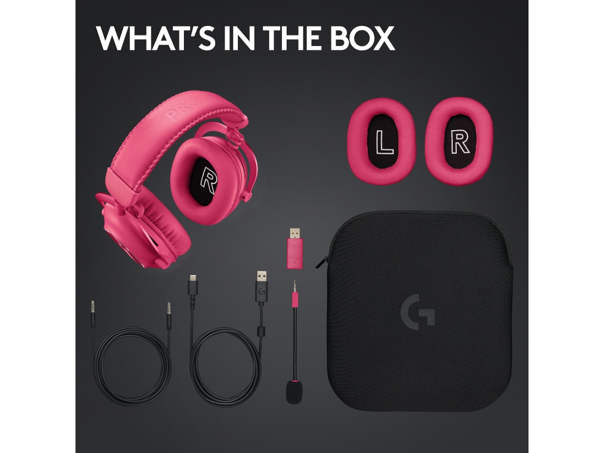 Logitech Pro X 2 Lightspeed Trådlöst Gaming Headset (magenta) Gamingheadset