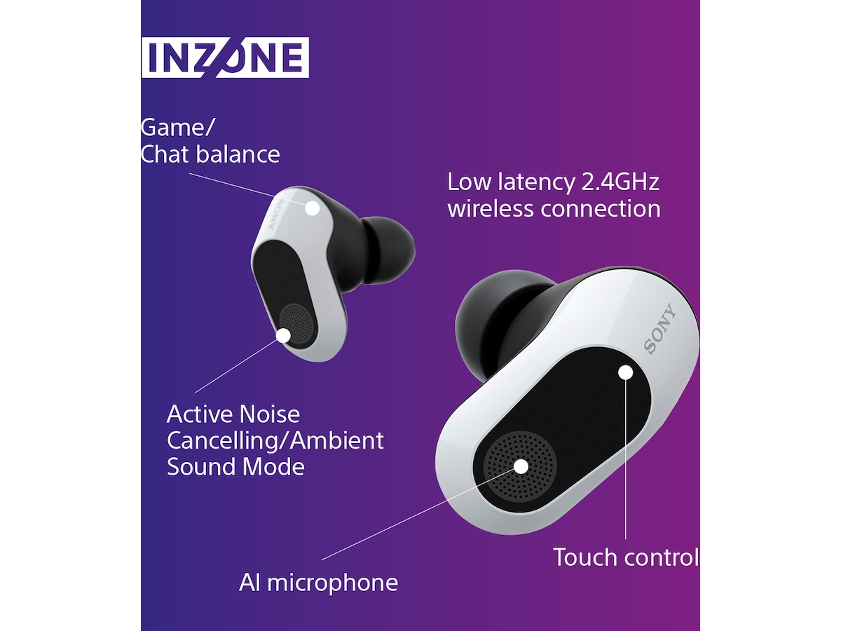 Sony INZONE Buds True Wireless Gaming Hörlurar (vit) In-ear hörlurar