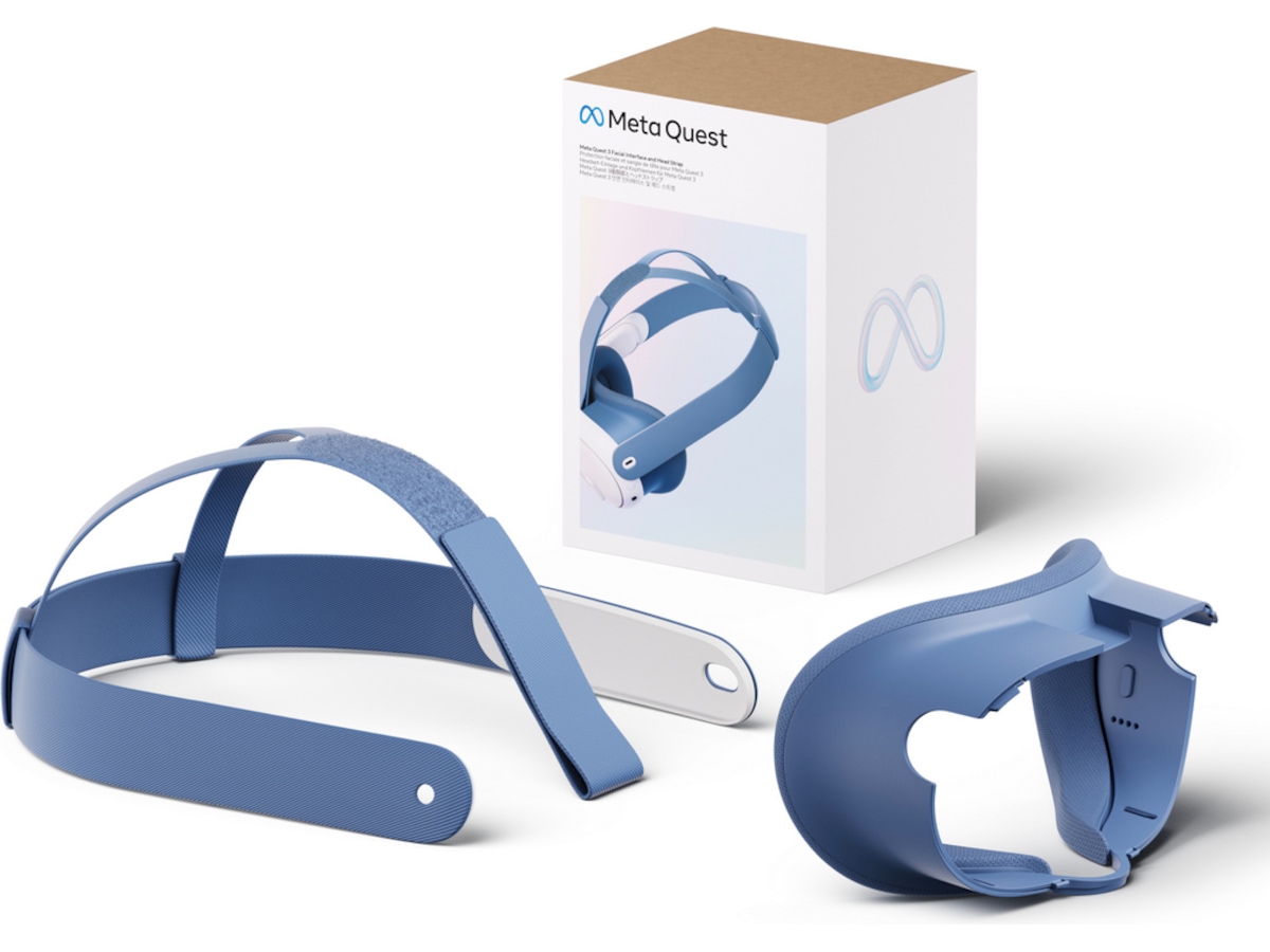 Meta Ansiktsdel och huvudrem (blå) VR-tillbehör