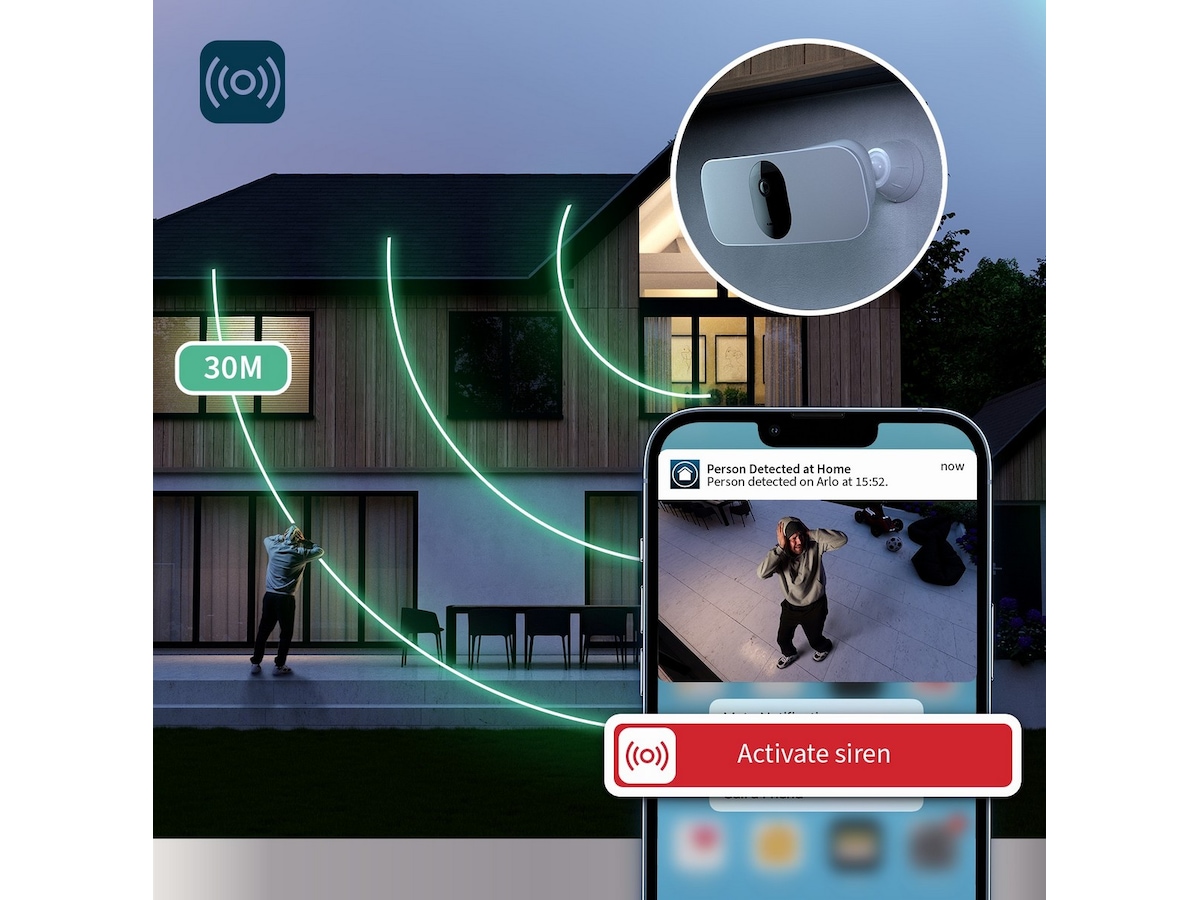 Arlo Pro 3 Floodlight Overvåkningskamera + laddningskabel Övervakningskamera