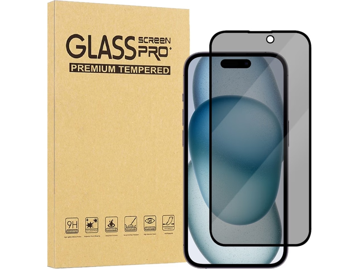 iiglo iPhone 16 Plus / 15 Plus 3D Privacy Skärmskydd