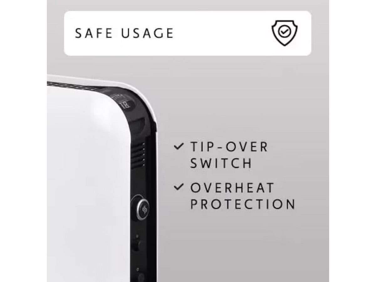 Mill WiFi golvelement 1200W (vit) 2-pack Fristående element