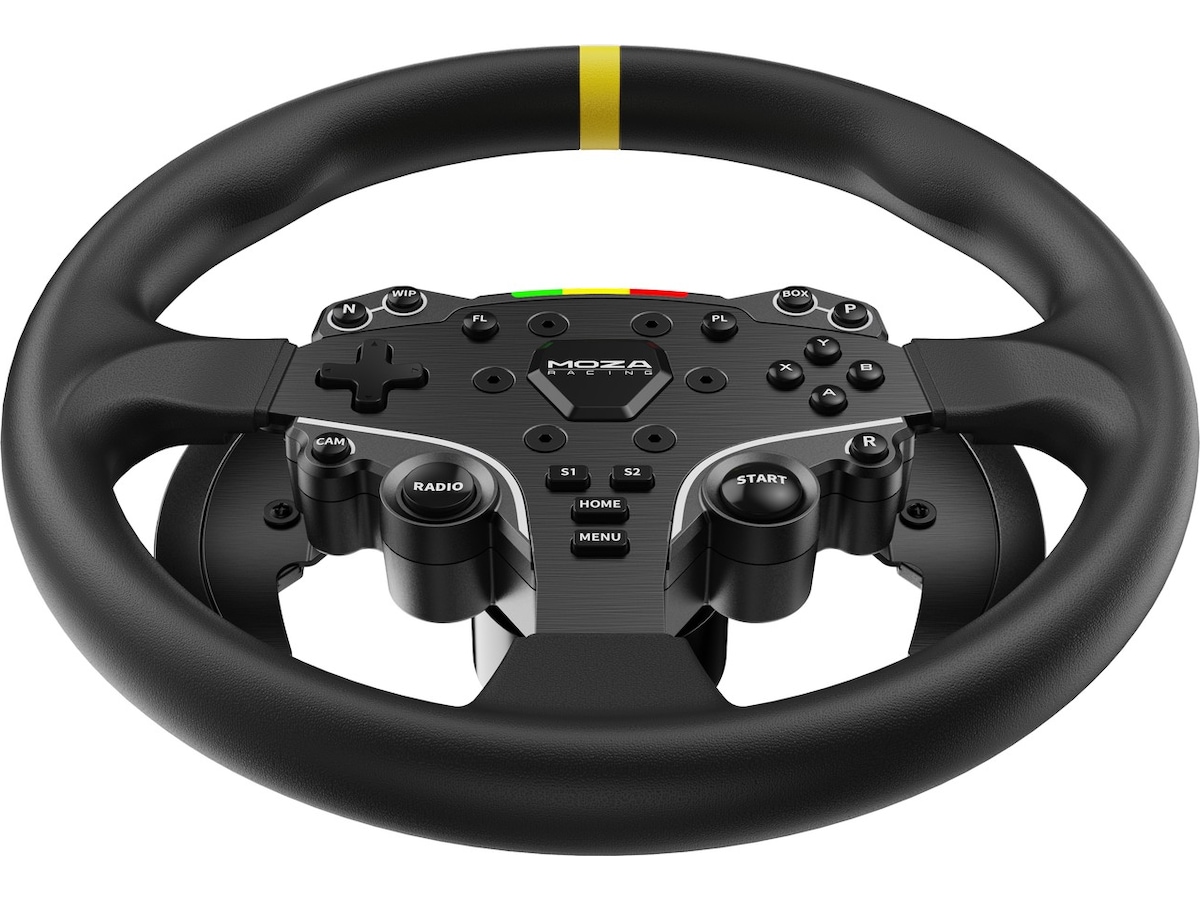 Moza Racing 12-inch Round Wheel Mod for ES Ratt och pedaler