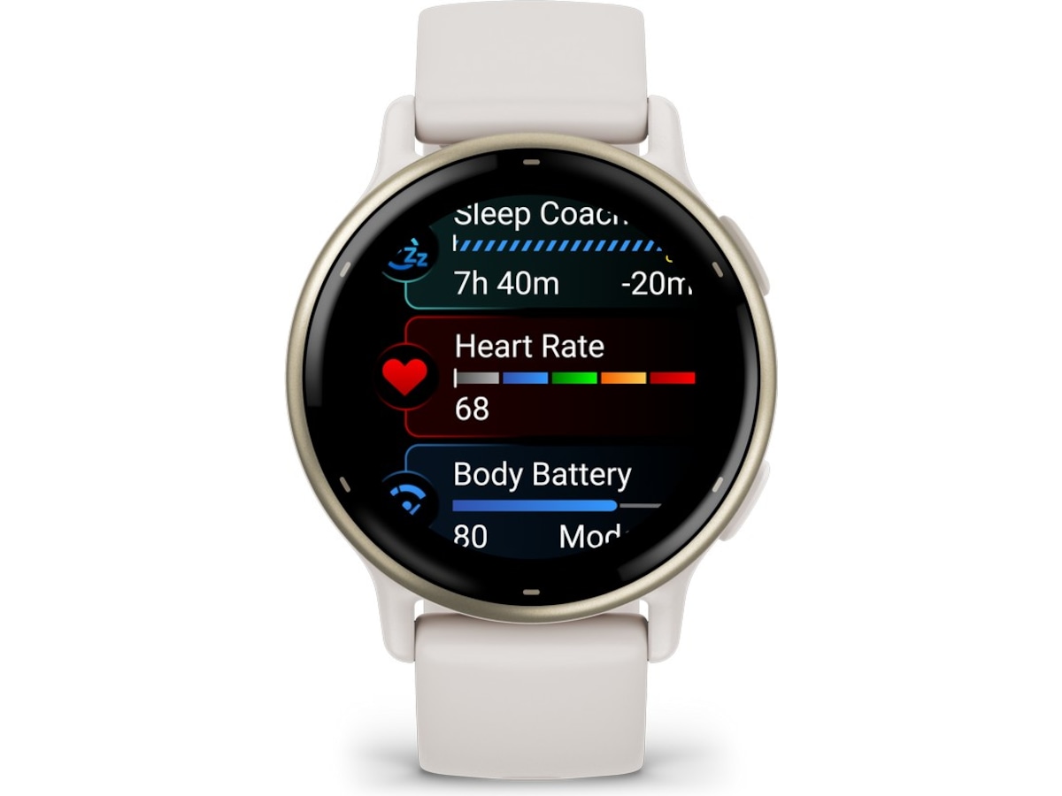 Garmin vivoactive 5 AMOLED Smartklocka (ivory/cream gold) -B-Grade Demo watches