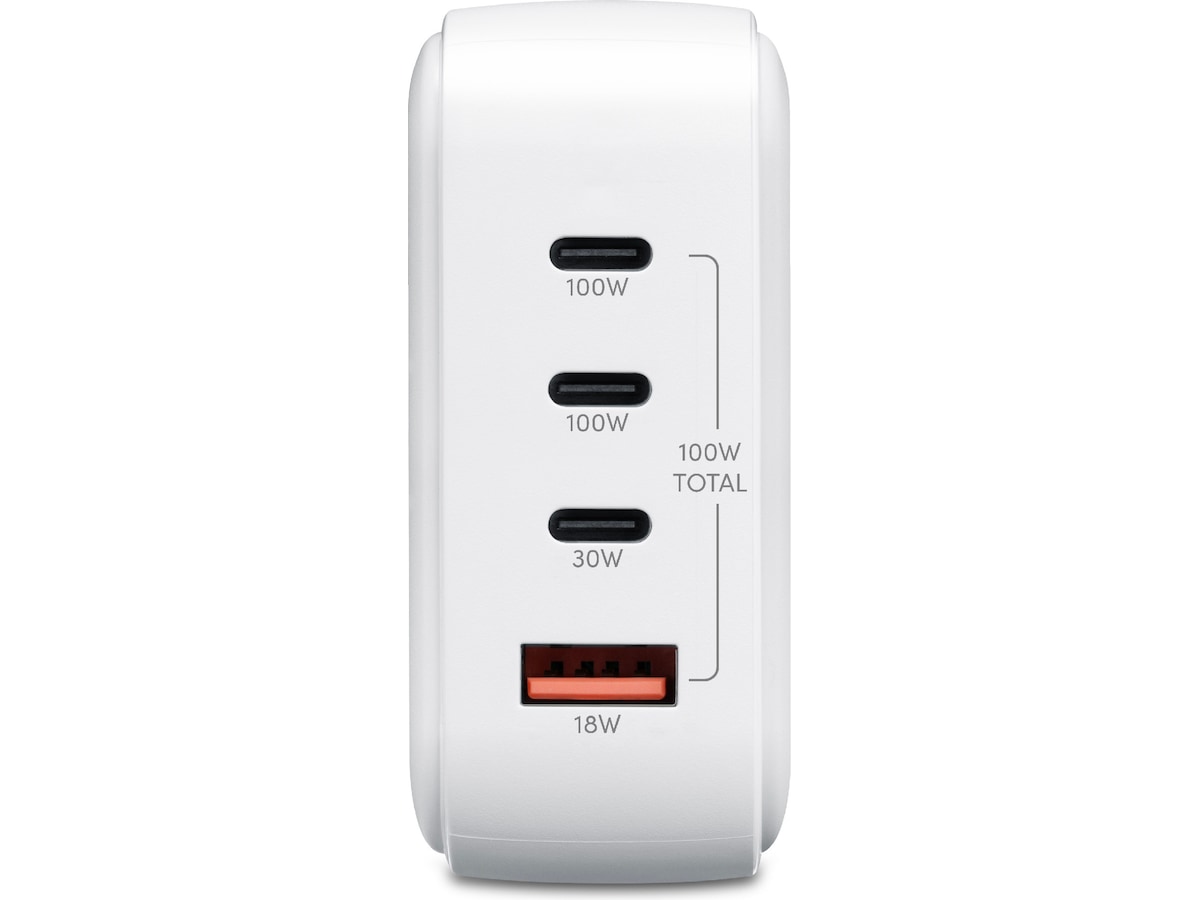 Andersson 100W Väggladdare (vit) Mobilladdare