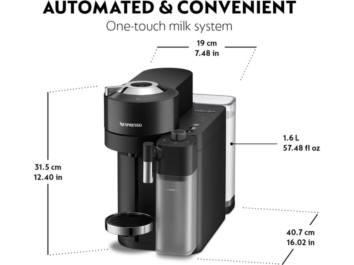 Nespresso Vertuo Lattissima by DeLonghi kapselmaskin ENV300.B (svart) -B-Grade Demo hem & hushåll