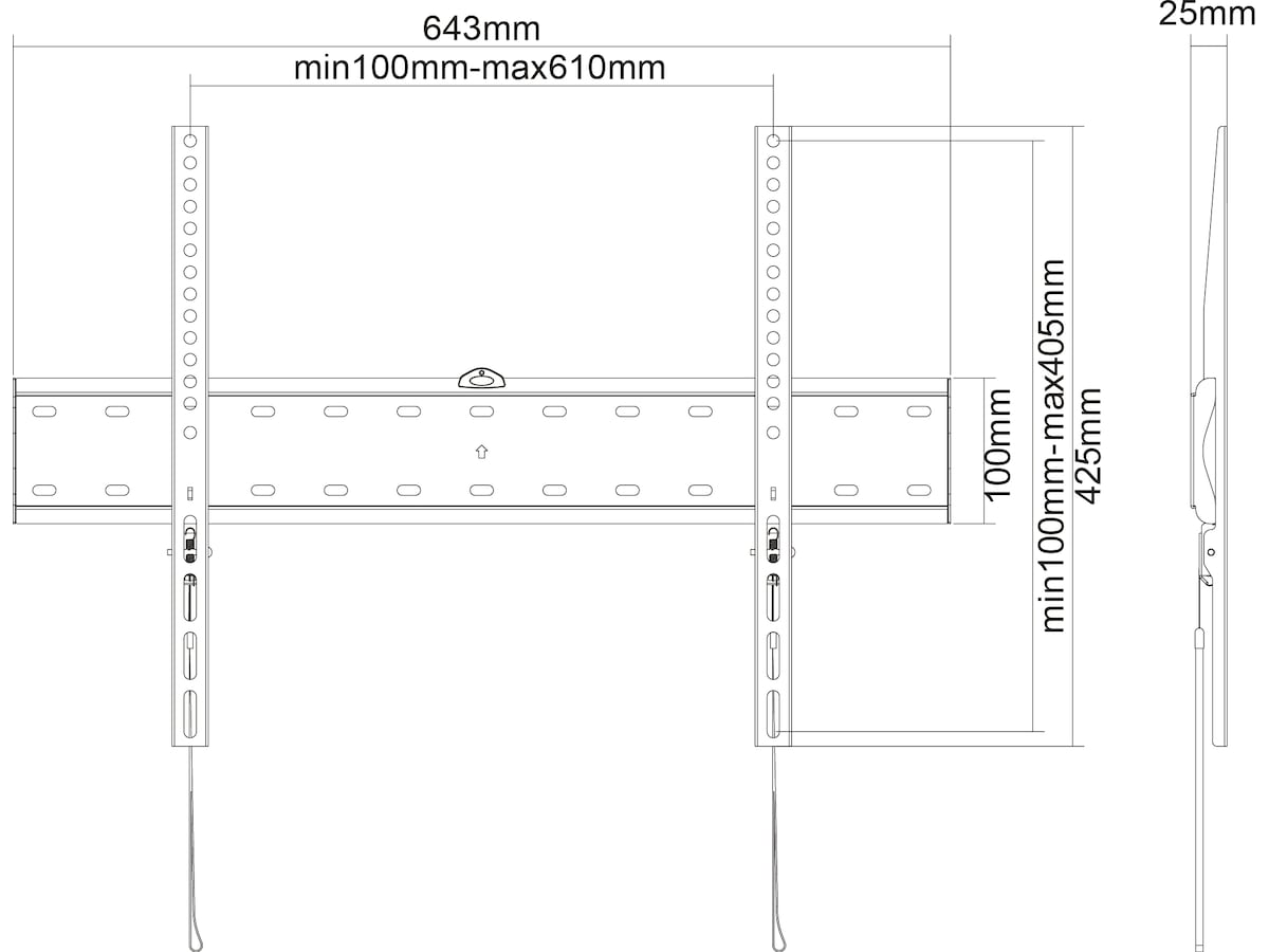 Andersson FDW 2.3 väggfäste TV slim 37-70" Väggfäste & TV-stativ