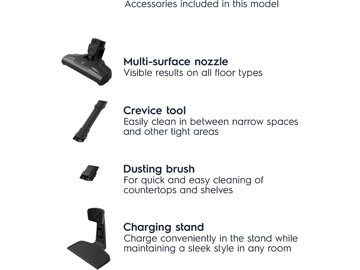 Electrolux Clean 500 sladdlös dammsugare (grå) Skaftdammsugare