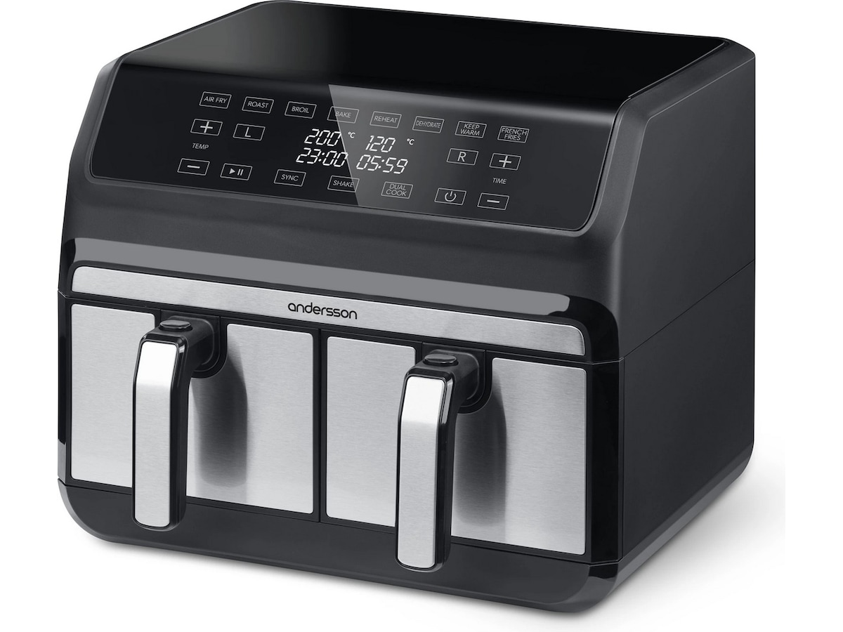 Andersson AFR 2.5 airfryer med 2 korgar (svart) -B-Grade Demo hem & hushåll