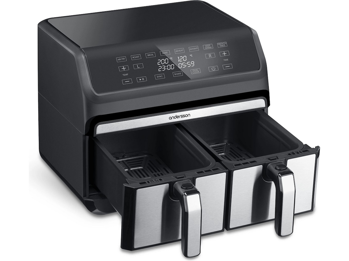 Andersson AFR 2.5 airfryer med 2 korgar (svart) -B-Grade Demo hem & hushåll