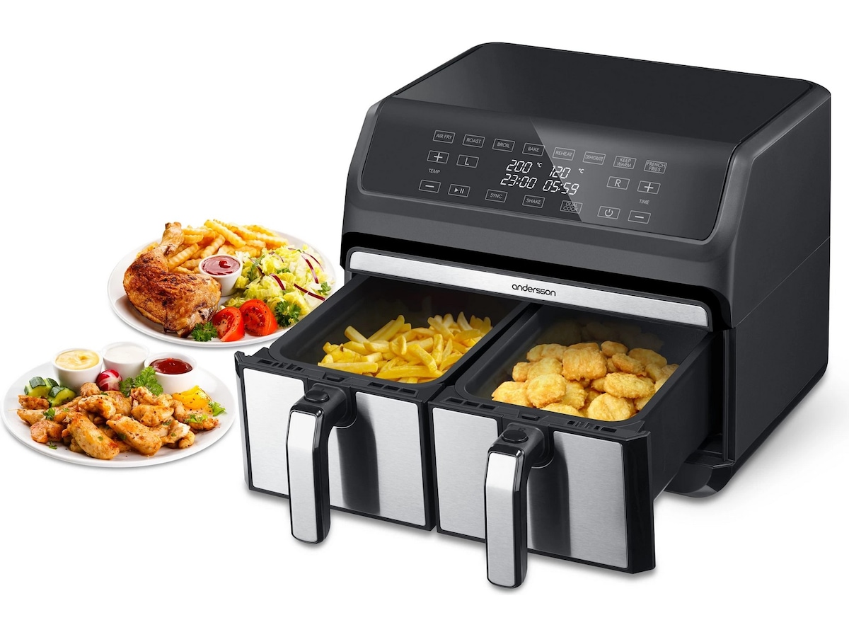 Andersson AFR 2.5 airfryer med 2 korgar (svart) -B-Grade Demo hem & hushåll