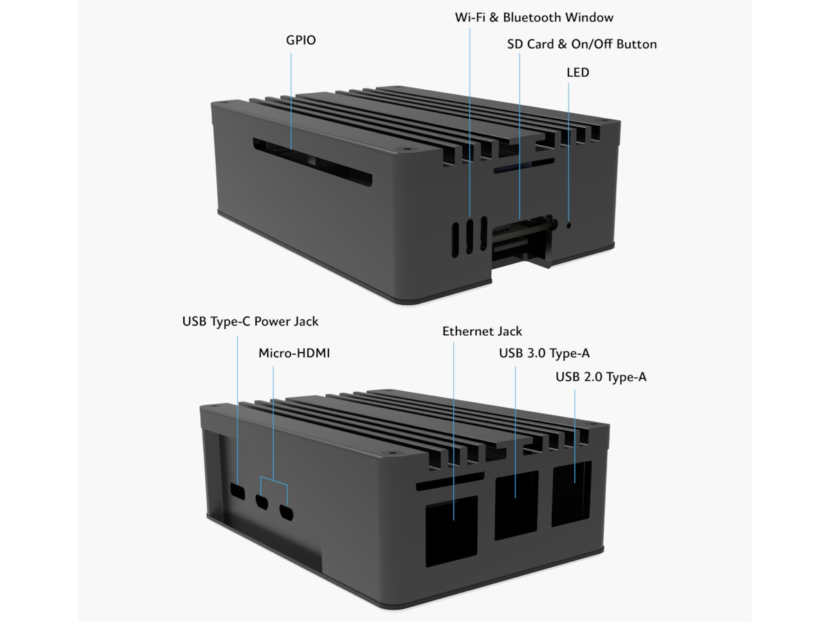 Akasa Pi-5 Pro Aluminium Case Tillbehör