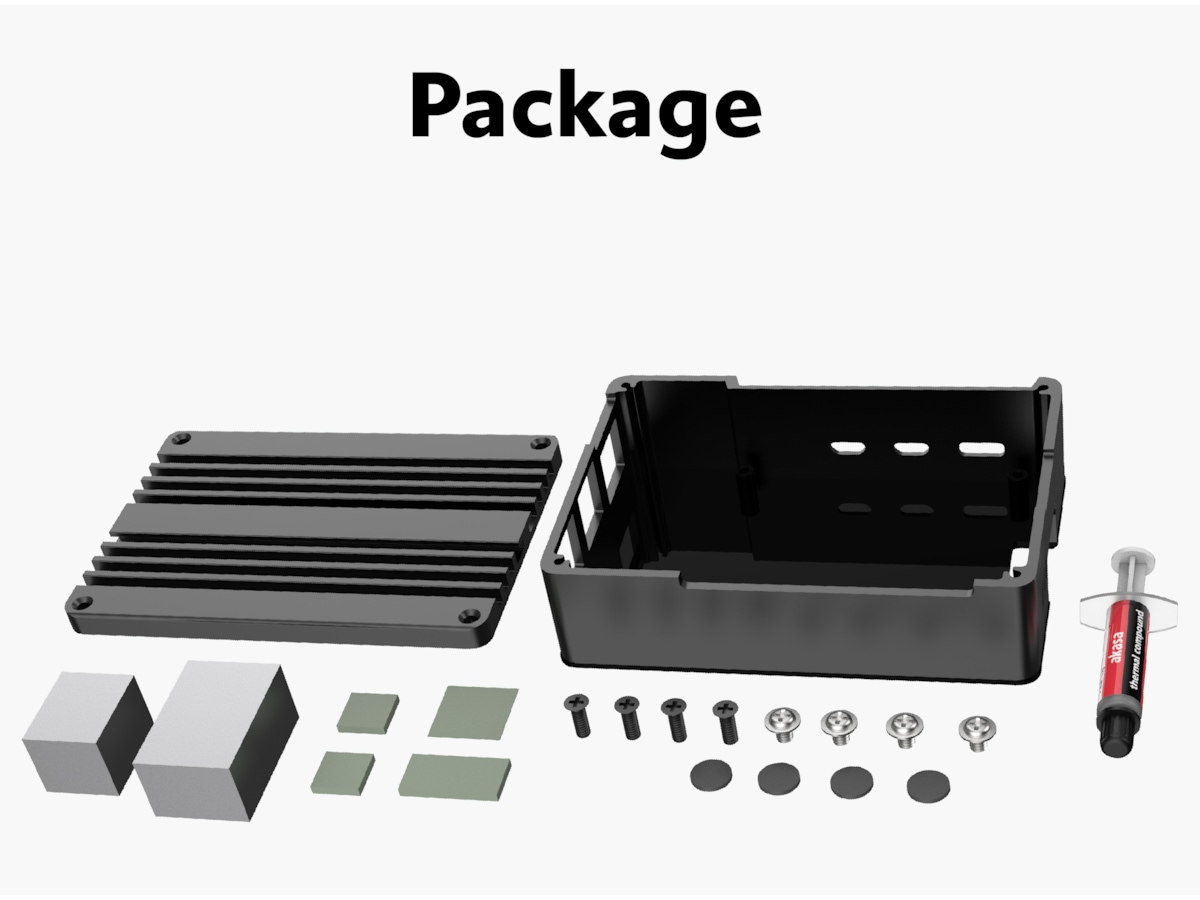 Akasa Pi-5 Pro Aluminium Case Tillbehör