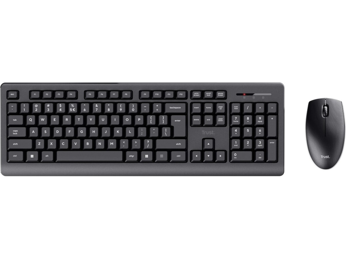 Trust Primo trådlöst Tangentbord och Mus Mus & tangentbord -combo-paket