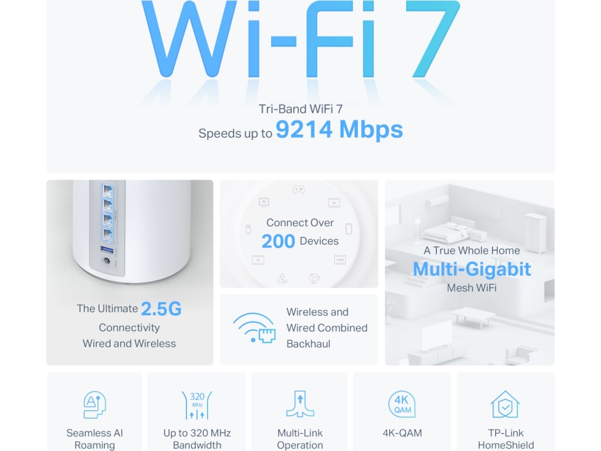 TP-Link Deco BE65 Wi-Fi 7 Mesh 3-pack Router