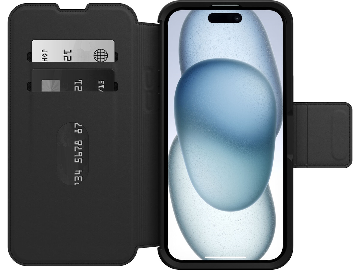 OtterBox iPhone 15 Plus Strada Plånboksfodral - ProPack (svart) Mobilskal