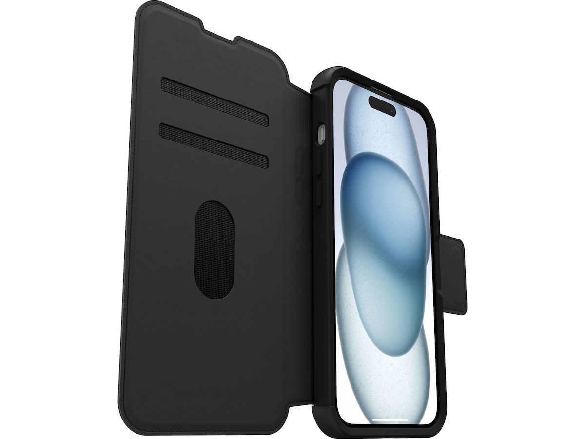 OtterBox iPhone 15 Plus Strada Plånboksfodral - ProPack (svart) Mobilskal