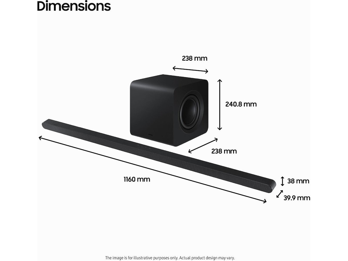 Samsung HW-S810D soundbar med subwoofer (svart) Soundbars