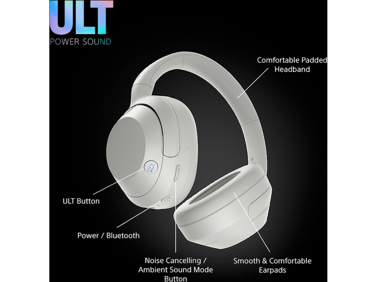 Sony ULT WEAR trådlösa hörlurar Over-Ear med mic (vit) Hörlurar