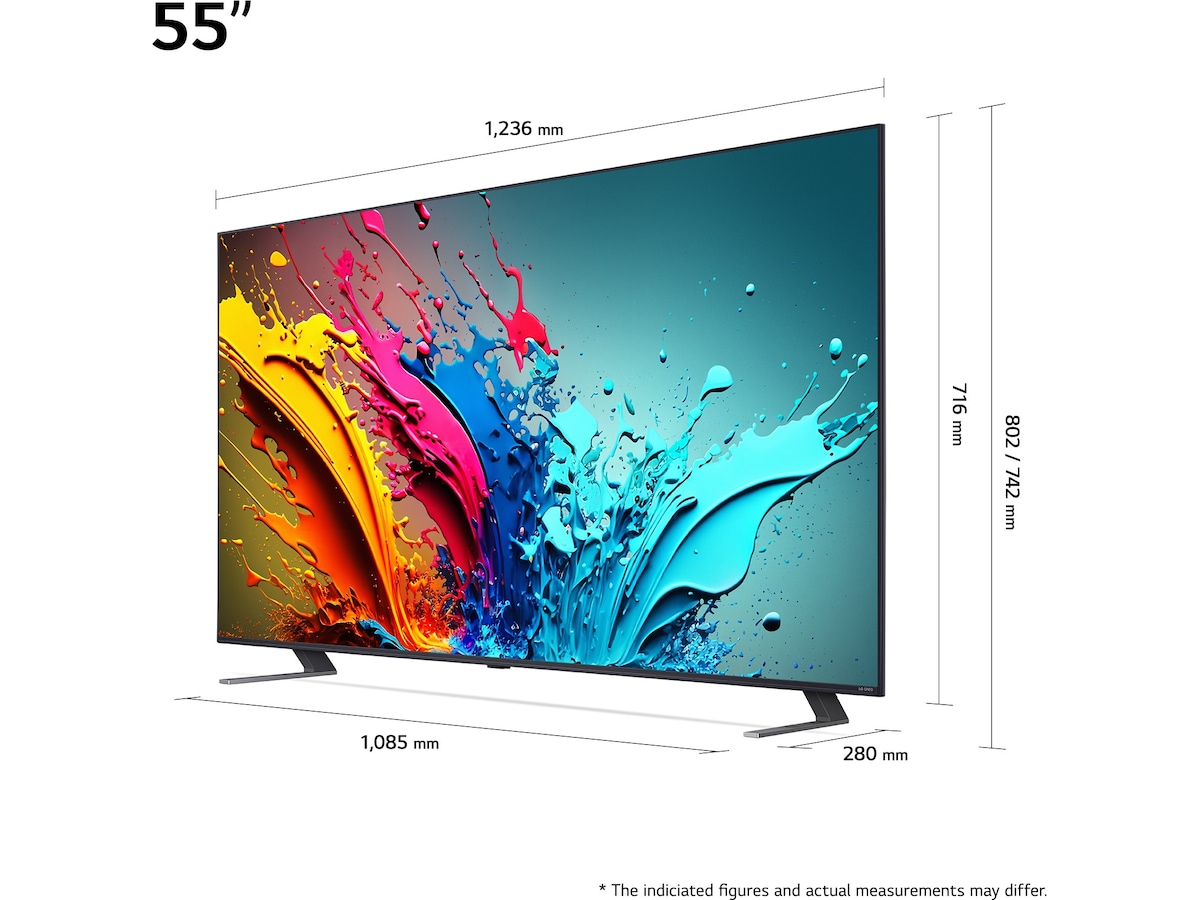 LG 55'' QNED 85 4K TV (2024) 55QNED85T6C 50 - 59 tums TV