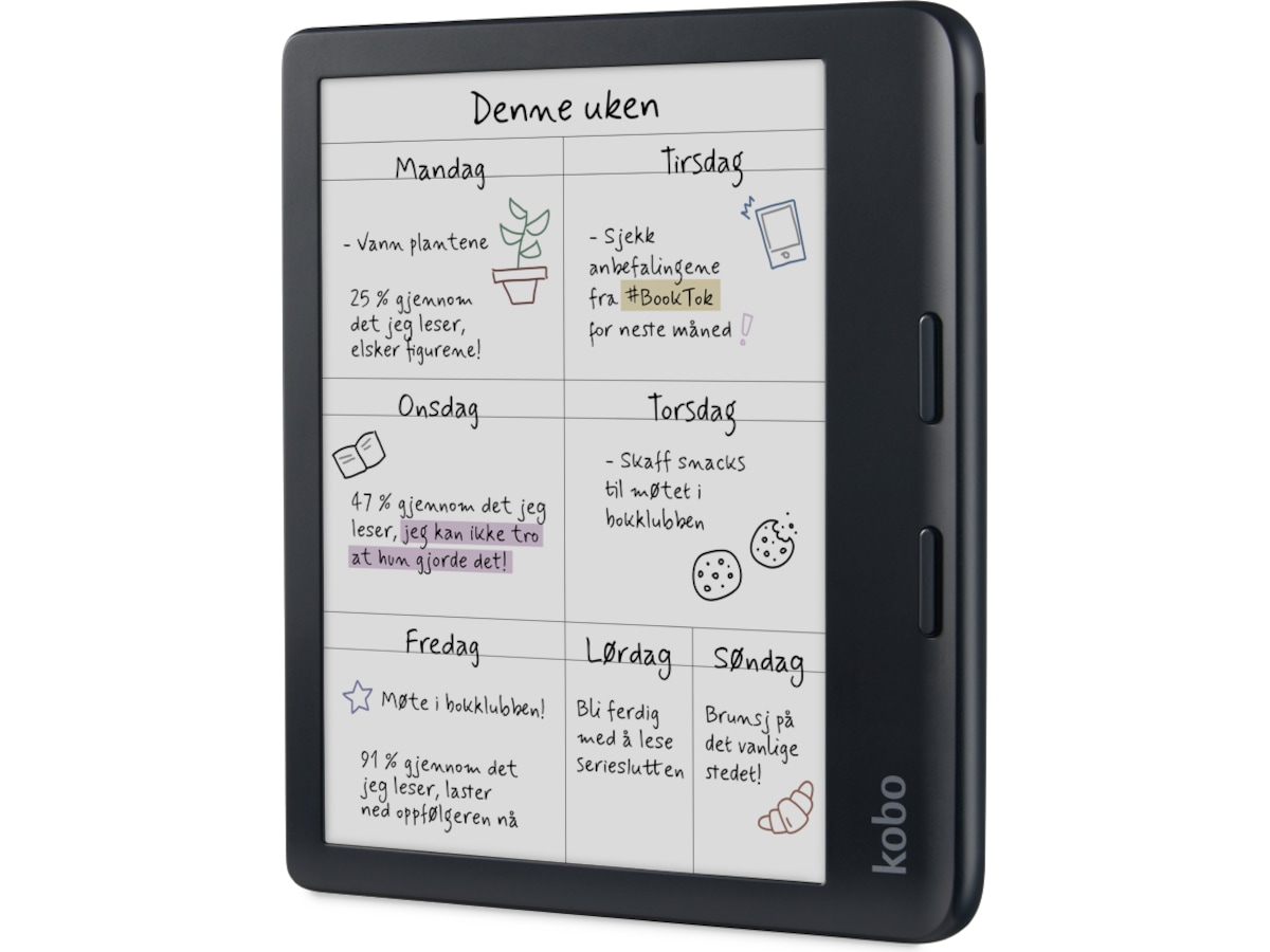 Kobo Libra Colour 7" 32GB (svart) E-bokläsare